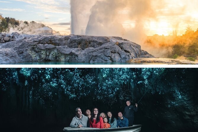 Waitomo Caves & Rotorua + Te Puia Small-Group Tour from Auckland